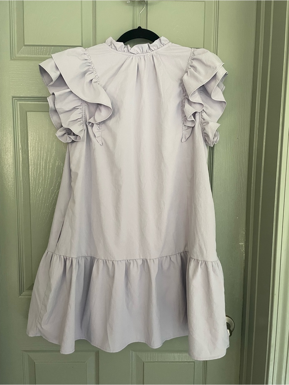 entro Lavender Ruffle-Sleeve Tiered Dress for Women